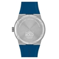 Bold Men Quartz Blue Dial Analog Silicone Watch 3601192