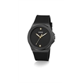 Dress Men Quartz Black Dial Analog Silicone Watch GW0790G2