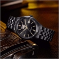 Mechanical Men Automatic Black Dial Analog Stainless Steel Watch NH8395-77E