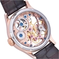 Men Rose Gold-Toned Skeleton Dial Analogue Watch ES-8049-03