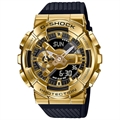 Men G-Shock G-Steel GM-110G-1A9DR Gold Ana-Digi Dial Black Resin Strap Watch G1053