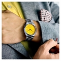 Tsuyosa Men Automatic Yellow Dial Analog Stainless Steel Watch NJ0150-81Z