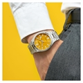 Tsuyosa Men Automatic Yellow Dial Analog Stainless Steel Watch NJ0150-81Z