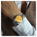 Tsuyosa Men Automatic Yellow Dial Analog Stainless Steel Watch NJ0150-81Z