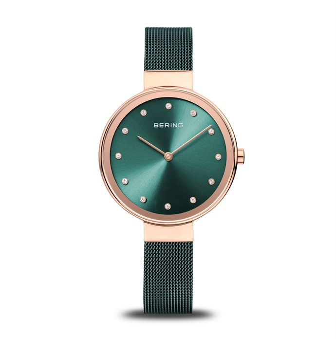 Bering Green Analogue Watch For Women 12034-868