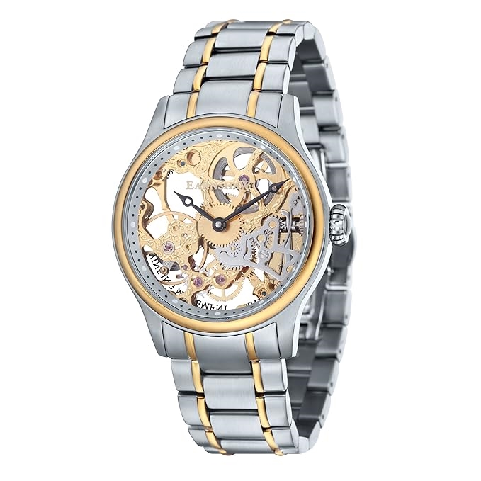 Men Round Skeleton Dial & Analogue Motion Powered Watch ES-8049-22