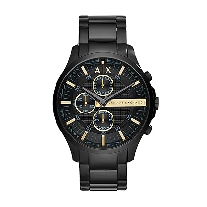Men Black Dial Chronograph Watch AX2164