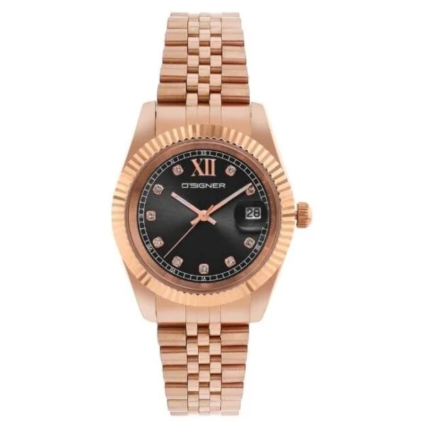 Men Brass Embellished Dial & Bracelet Style Straps Analogue Watch 521TM.3G