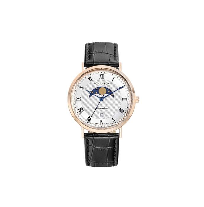 Romanson TL1B24FMRWH – Moon Phase & Rose Gold Watch